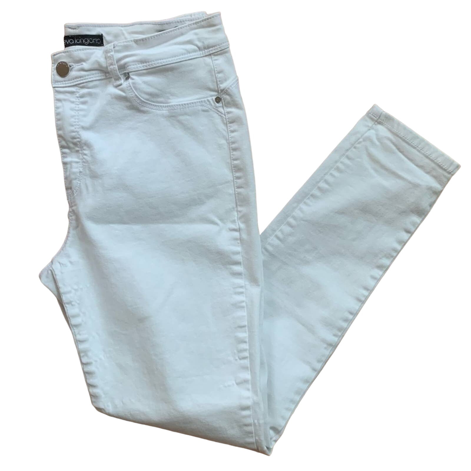 The Limited Eva Longoria High Rise White Skinny Jean, Size 12